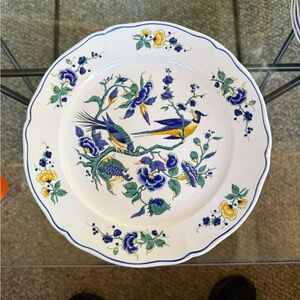 Villeroy & Boch Phoenix Blau blue plate 10.5" green stamp (individually sold)